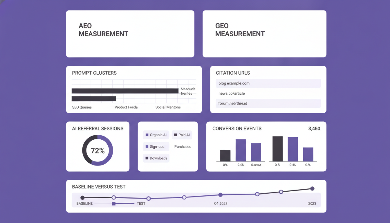 AEO GEO 인용률과 AI 리퍼럴 KPI 측정